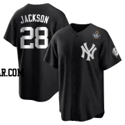 Alex Jackson Youth New York Yankees Black/White Replica 2024 World Series Jersey