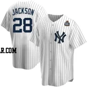 Alex Jackson Youth New York Yankees White Replica Home 2024 World Series Jersey