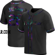 Alex Jackson Youth Tampa Bay Rays Black Holographic Replica Alternate Jersey