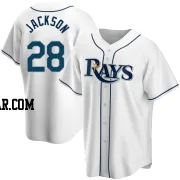 Alex Jackson Youth Tampa Bay Rays White Replica Home Jersey