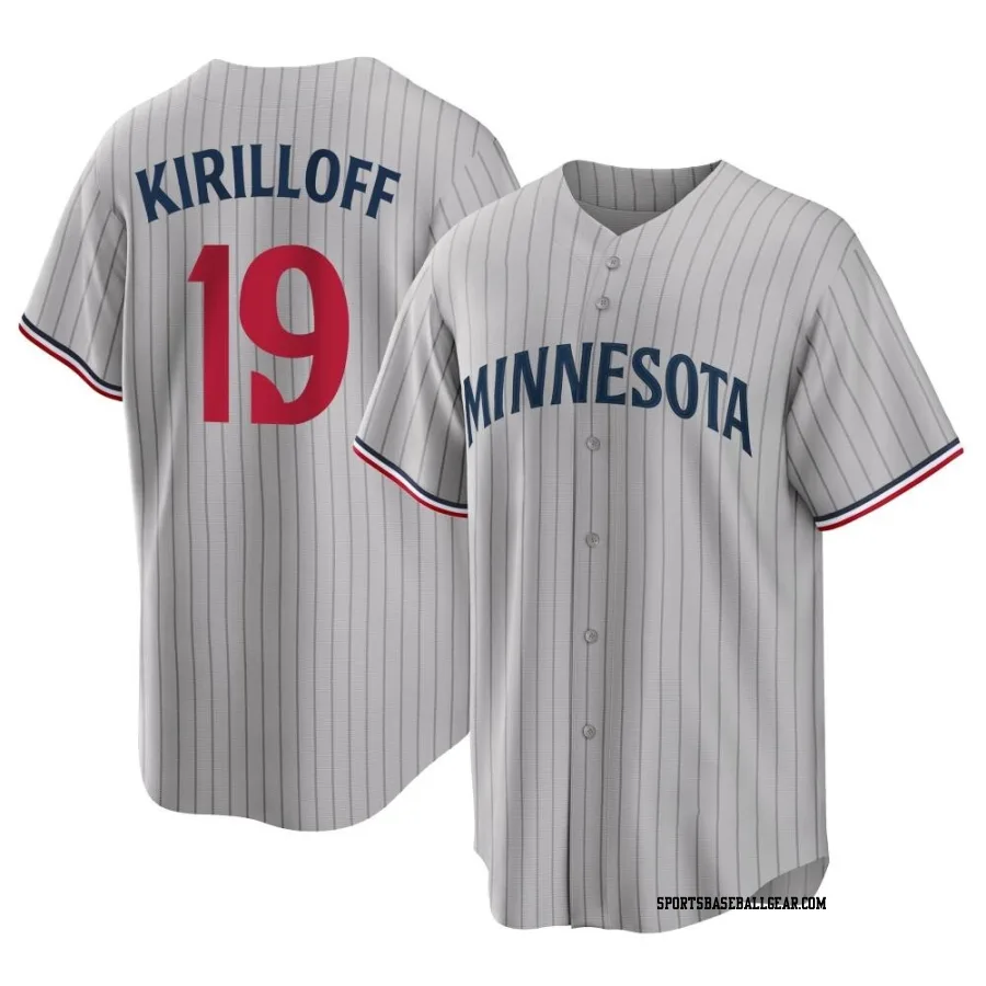 Alex Kirilloff Men's Minnesota Twins Gray Replica Road Jersey