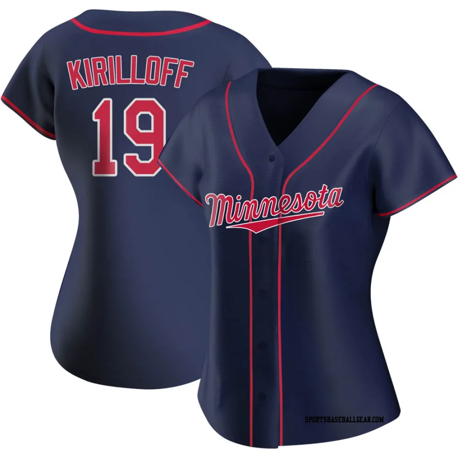 Alex Kirilloff Women's Minnesota Twins Navy Authentic Alternate Team Jersey