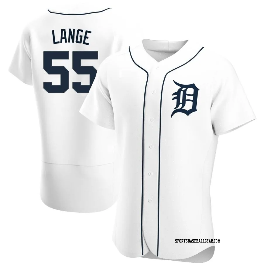 Alex Lange Men's Detroit Tigers White Authentic Home Jersey