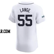 Alex Lange Men's Detroit Tigers White Elite Home Patch Jersey