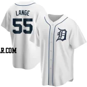 Alex Lange Men's Detroit Tigers White Replica Home Jersey