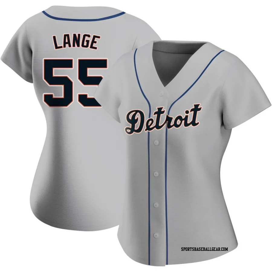 Alex Lange Women's Detroit Tigers Gray Authentic Road Jersey