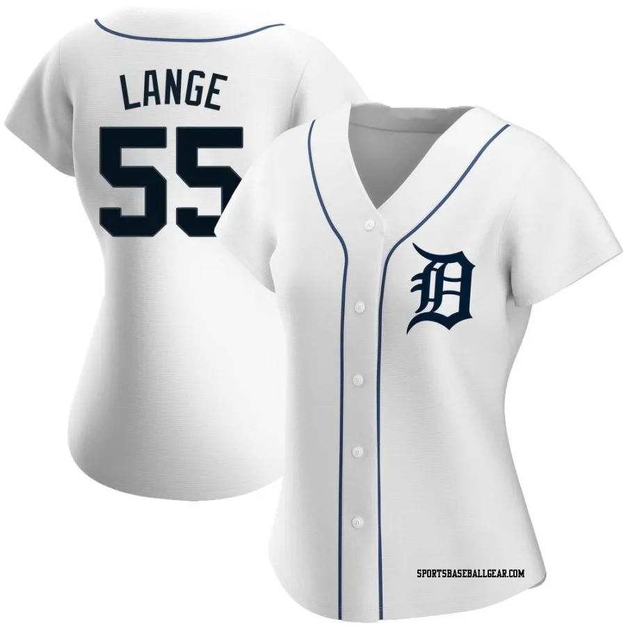 Alex Lange Women's Detroit Tigers White Replica Home Jersey