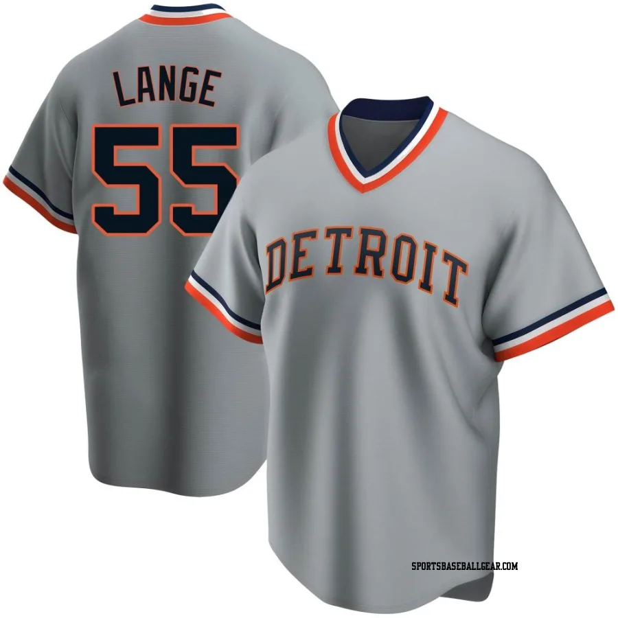 Alex Lange Youth Detroit Tigers Gray Replica Road Cooperstown Collection Jersey