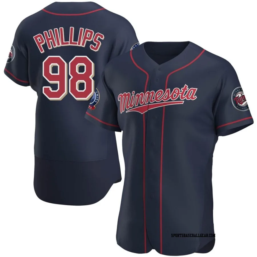 Alex Phillips Men's Minnesota Twins Navy Authentic Alternate 60th Season Jersey