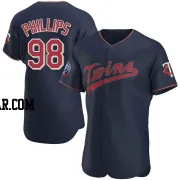 Alex Phillips Men's Minnesota Twins Navy Authentic Alternate 60th Season Team Jersey