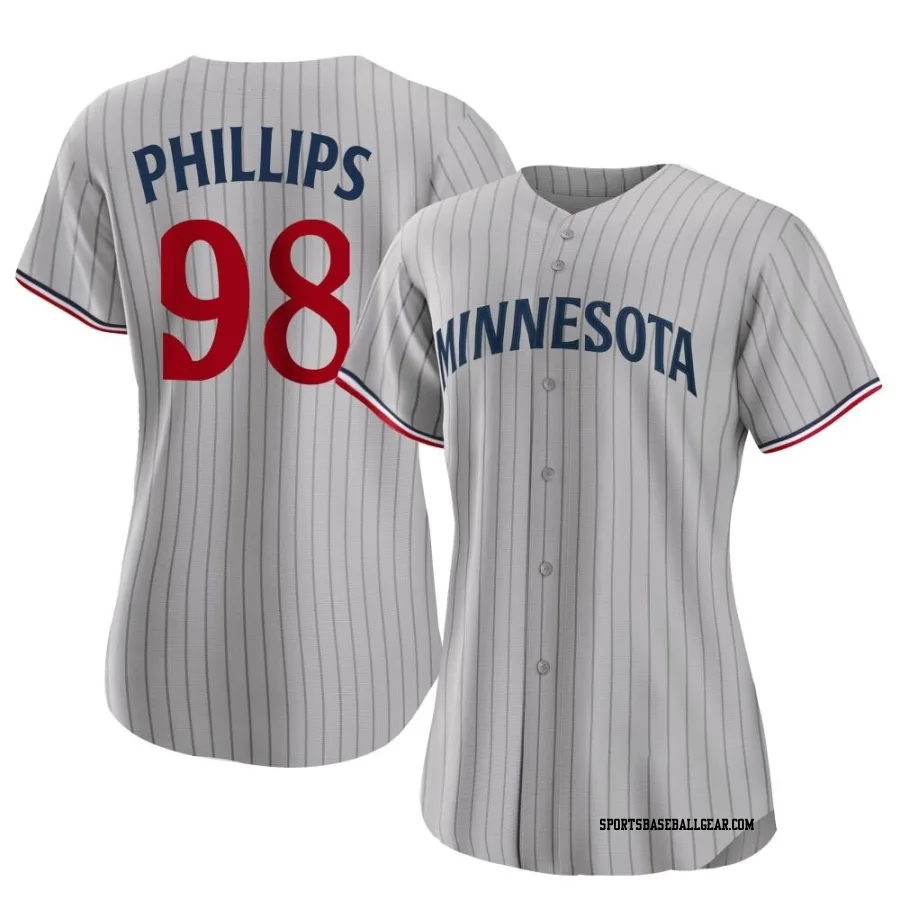 Alex Phillips Women's Minnesota Twins Gray Replica Road Jersey