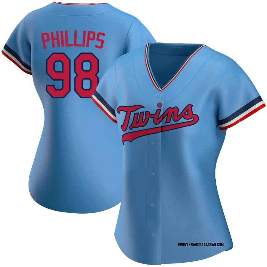 Alex Phillips Women's Minnesota Twins Light Blue Authentic Alternate Jersey