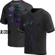 Alex Ramirez Men's New York Mets Black Holographic Replica Alternate Jersey