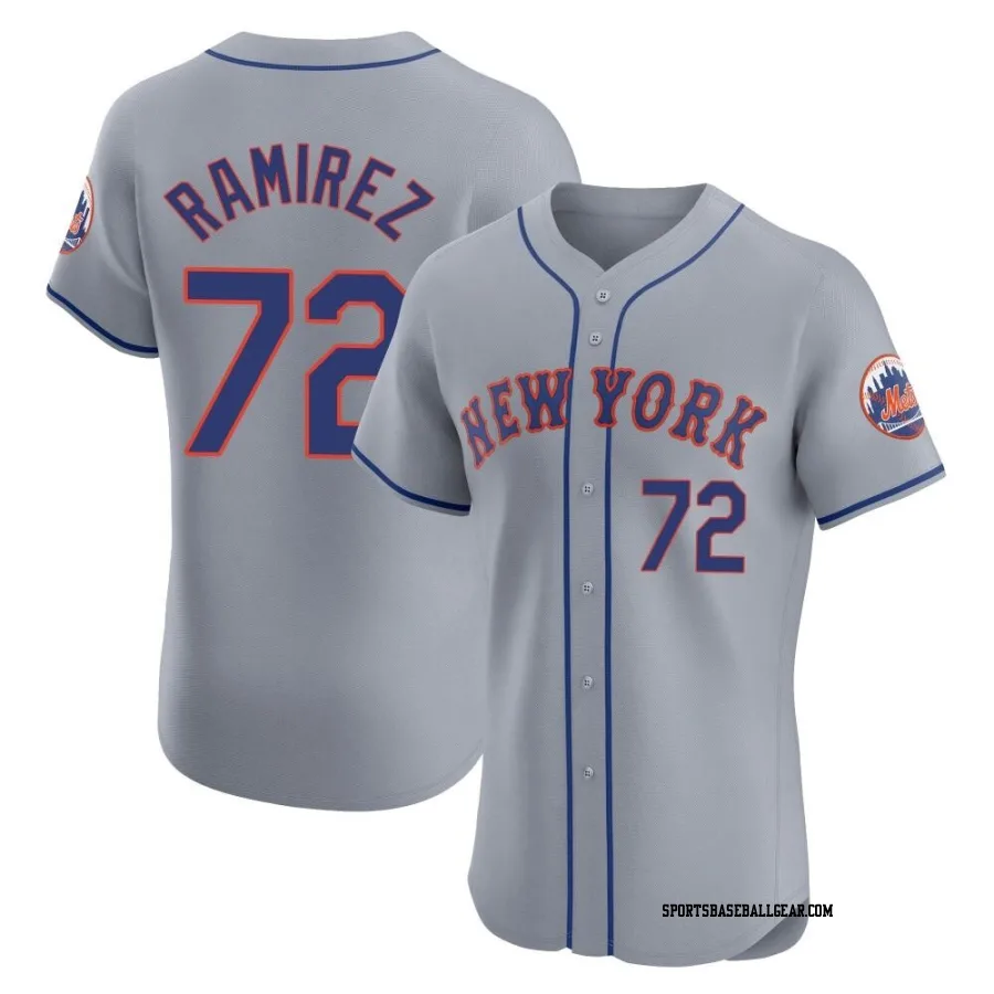 Alex Ramirez Men's New York Mets Gray Elite Road Jersey