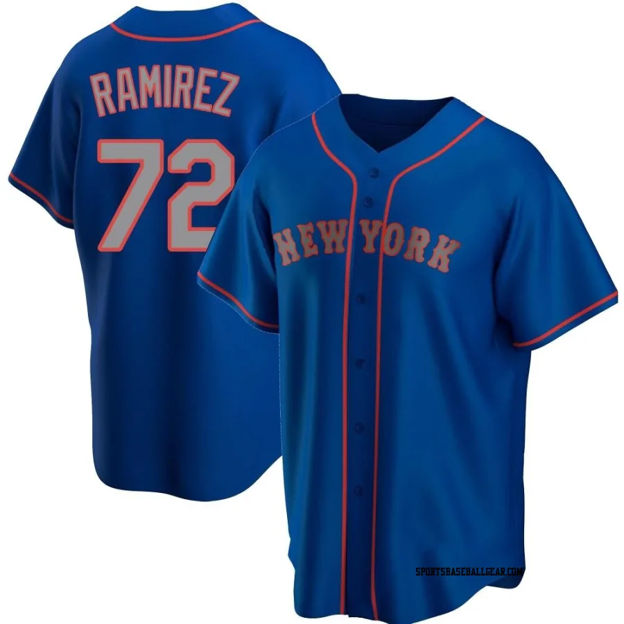 Alex Ramirez Men's New York Mets Royal Replica Alternate Road Jersey