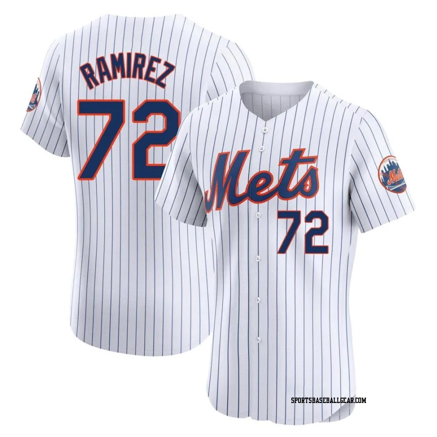 Alex Ramirez Men's New York Mets White Elite Home Jersey