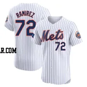 Alex Ramirez Men's New York Mets White Elite Home Patch Jersey