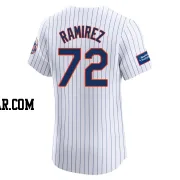 Alex Ramirez Men's New York Mets White Elite Home Patch Jersey