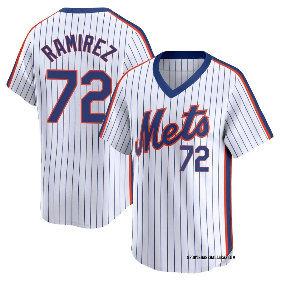 Alex Ramirez Men's New York Mets White Limited Cooperstown Collection Jersey