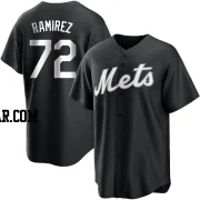 Alex Ramirez Youth New York Mets Black/White Replica Jersey