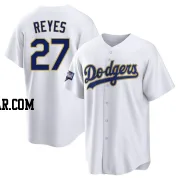 Alex Reyes Men's Los Angeles Dodgers White/Gold Replica 2021 Gold Program Player Jersey