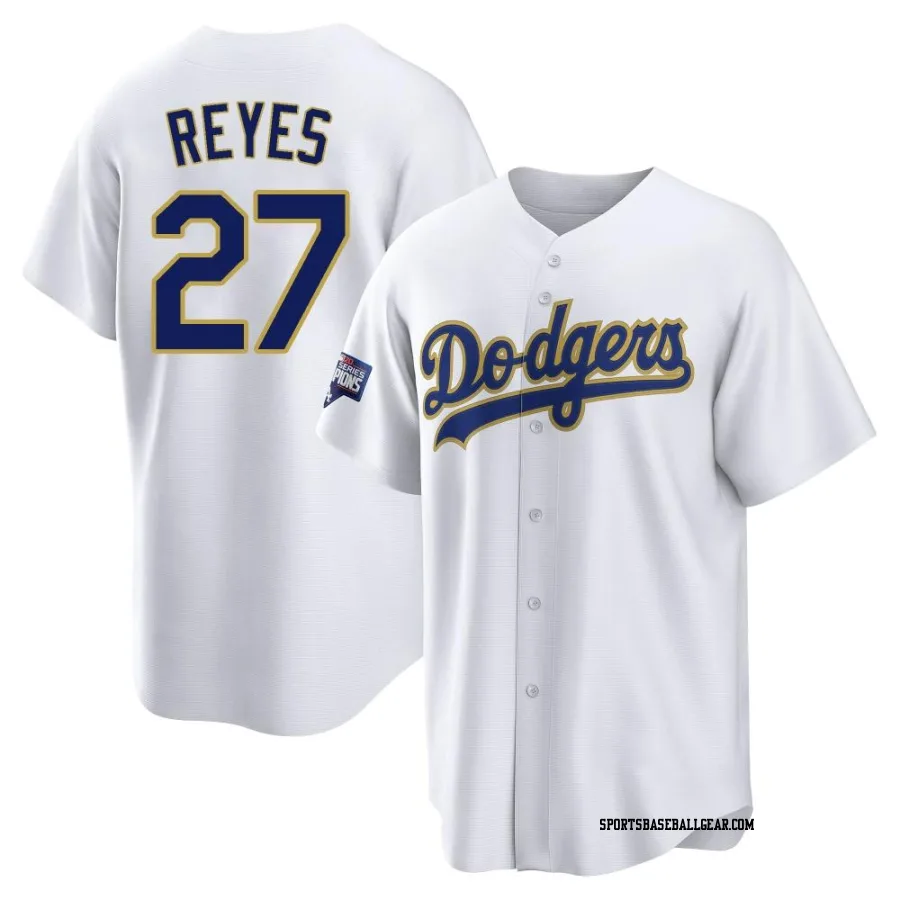 Alex Reyes Men's Los Angeles Dodgers White/Gold Replica 2021 Gold Program Player Jersey