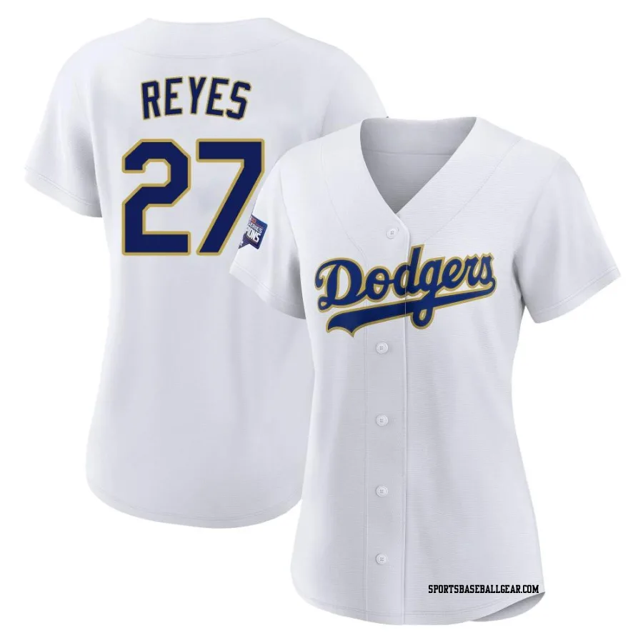 Alex Reyes Women's Los Angeles Dodgers White/Gold Authentic 2021 Gold Program Player Jersey