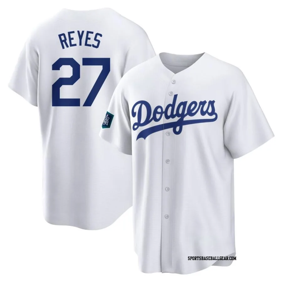 Alex Reyes Youth Los Angeles Dodgers White Replica 2024 World Tour Seoul Series Home Jersey