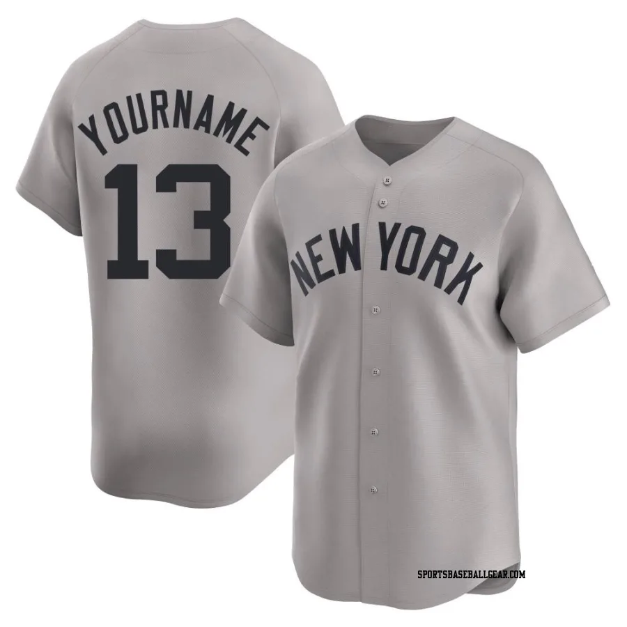 Alex Rodriguez Men's New York Yankees Gray Limited Away Jersey