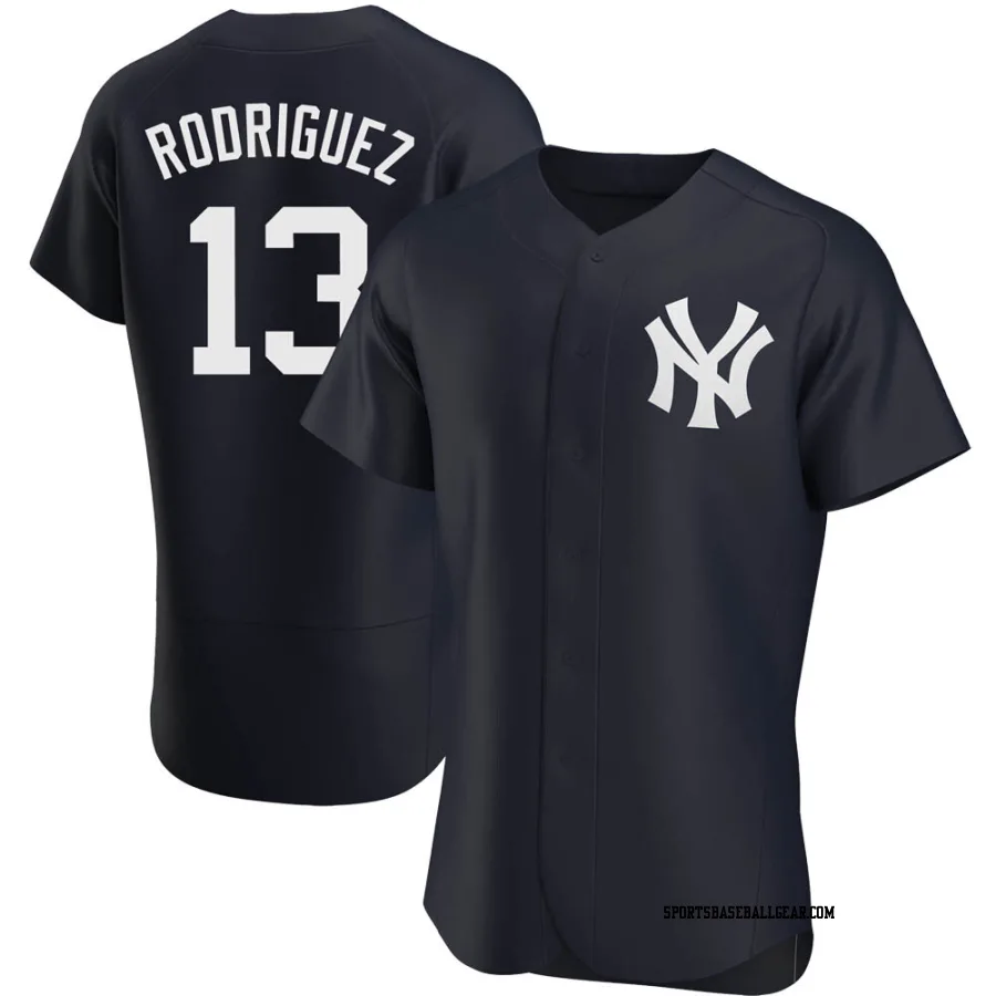 Alex Rodriguez Men's New York Yankees Navy Authentic Alternate Jersey