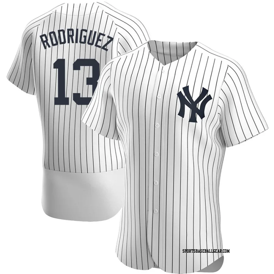 Alex Rodriguez Men's New York Yankees White Authentic Home Jersey