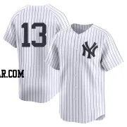 Alex Rodriguez Men's New York Yankees White Limited Yankee Home 2nd Jersey