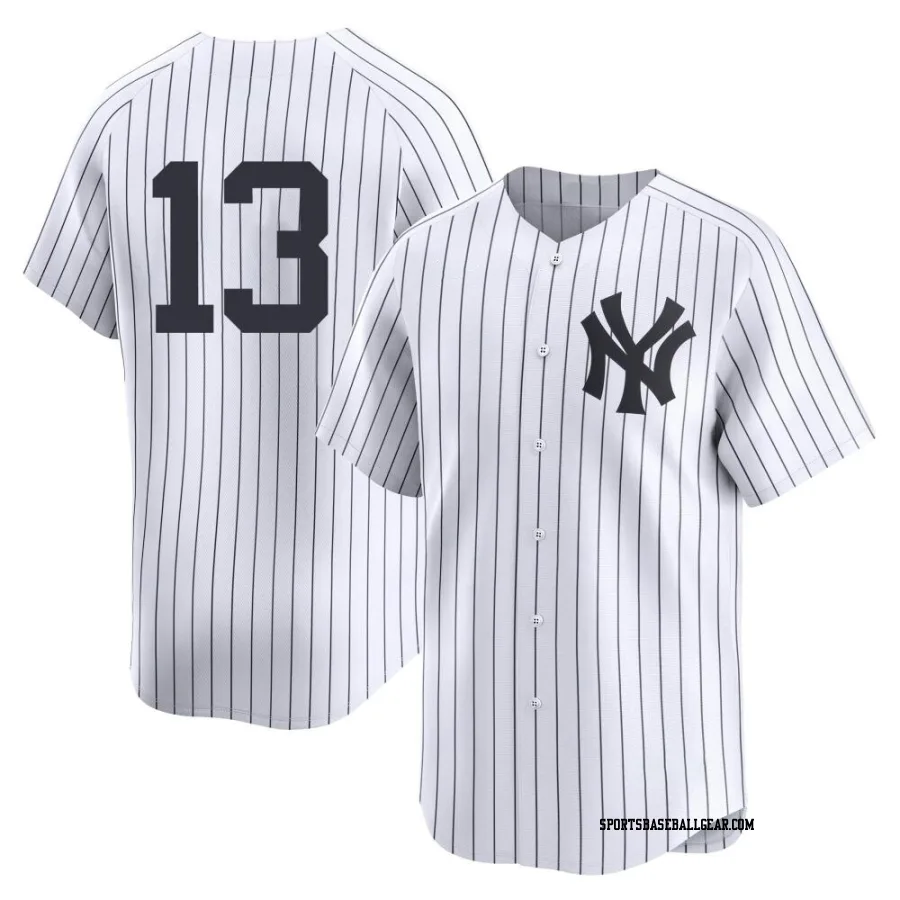 Alex Rodriguez Men's New York Yankees White Limited Yankee Home 2nd Jersey