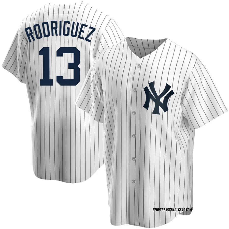 Alex Rodriguez Men's New York Yankees White Replica Home Jersey