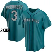 Alex Rodriguez Men's Seattle Mariners Aqua Replica Alternate Jersey