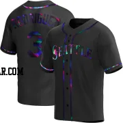 Alex Rodriguez Men's Seattle Mariners Black Holographic Replica Alternate Jersey