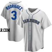 Alex Rodriguez Men's Seattle Mariners White Replica Home Cooperstown Collection Jersey