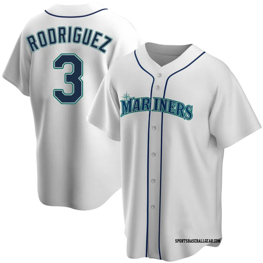 Alex Rodriguez Men's Seattle Mariners White Replica Home Jersey