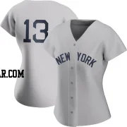 Alex Rodriguez Women's New York Yankees Gray Authentic 2021 Field of Dreams Jersey