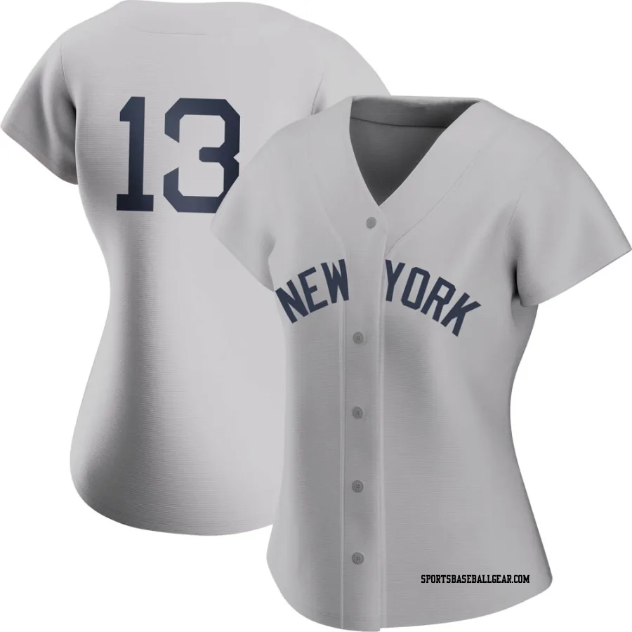 Alex Rodriguez Women's New York Yankees Gray Authentic 2021 Field of Dreams Jersey