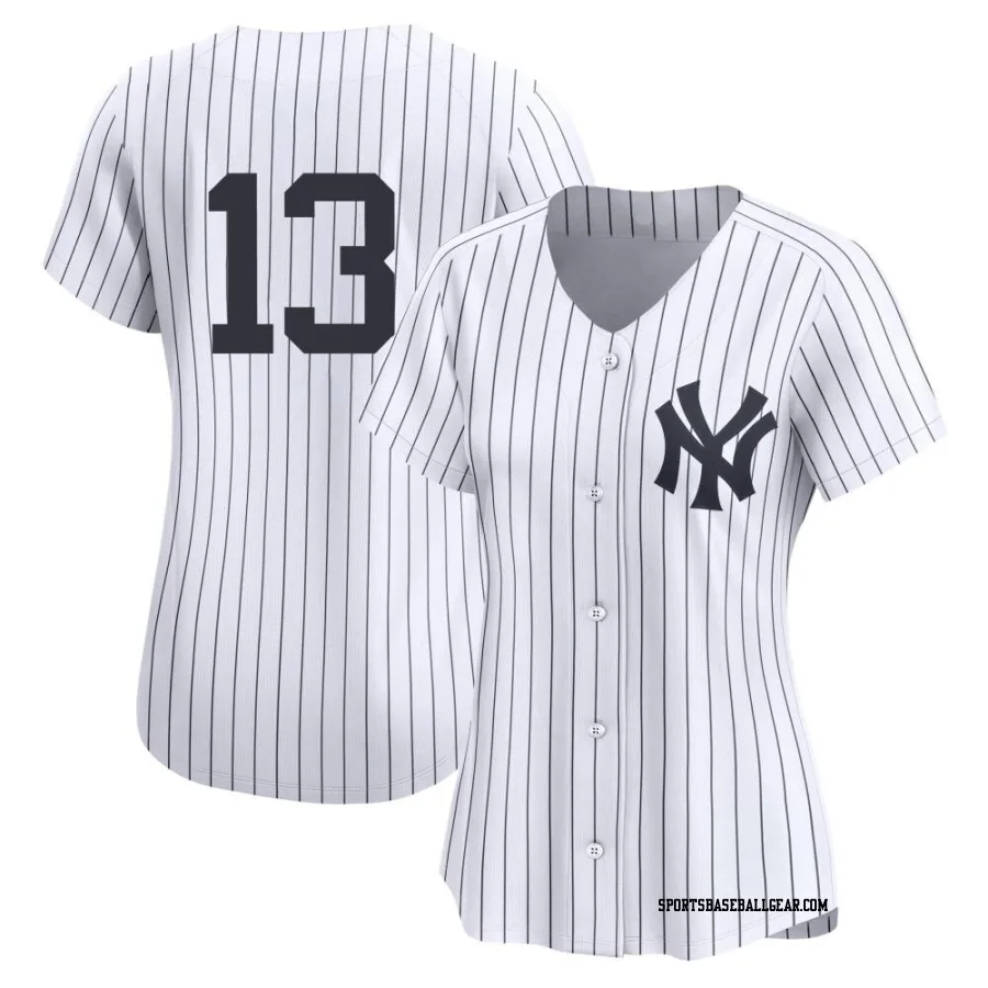 Alex Rodriguez Women's New York Yankees White Limited Yankee Home 2nd Jersey