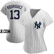 Alex Rodriguez Women's New York Yankees White Replica Home Name Jersey