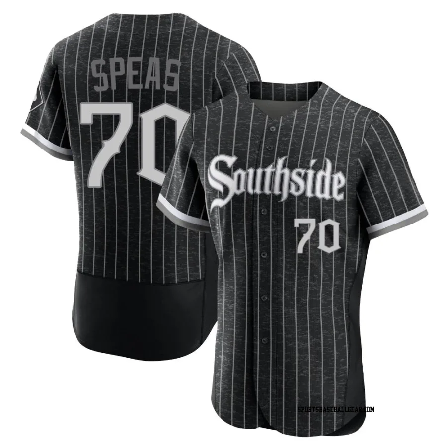 Alex Speas Men's Chicago White Sox Black Authentic 2021 City Connect Jersey