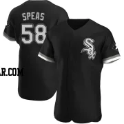 Alex Speas Men's Chicago White Sox Black Authentic Alternate Jersey