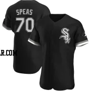 Alex Speas Men's Chicago White Sox Black Authentic Alternate Jersey