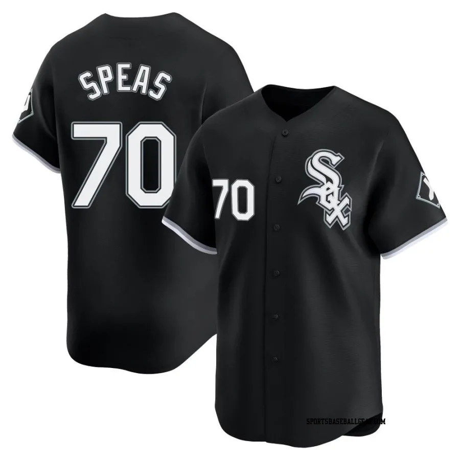 Alex Speas Men's Chicago White Sox Black Limited Alternate Jersey