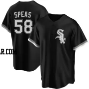 Alex Speas Men's Chicago White Sox Black Replica Alternate Jersey