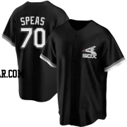 Alex Speas Men's Chicago White Sox Black Replica Spring Training Jersey