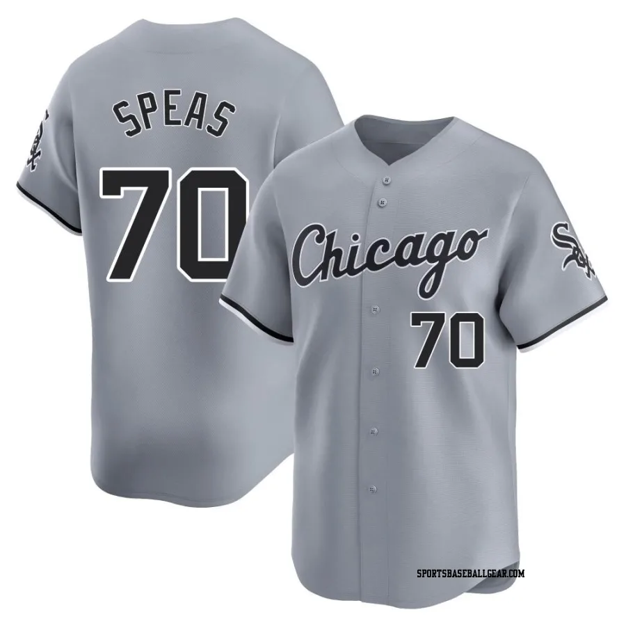 Alex Speas Men's Chicago White Sox Gray Limited Road Jersey