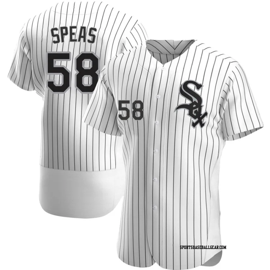 Alex Speas Men's Chicago White Sox White Authentic Home Jersey